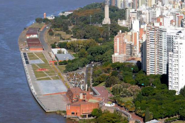 Vista aérea de la ciudad de Rosario 