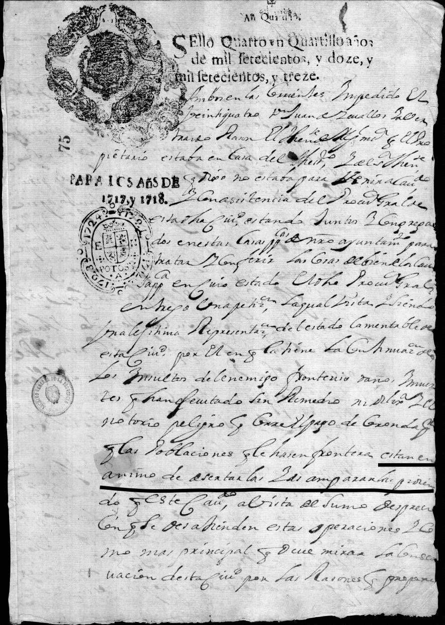 Documento que describe el asentamiento de las primeras poblaciones