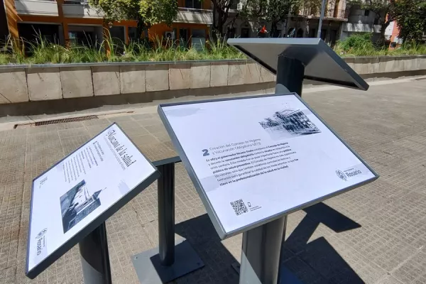 totems en la manzana de la salud