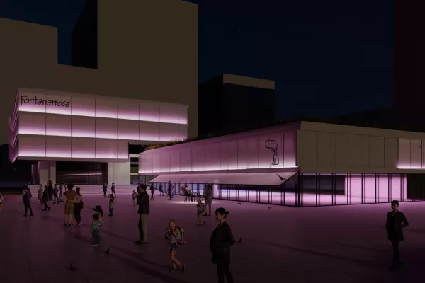 Obras del tricentenario - render del CC Fontanarrosa