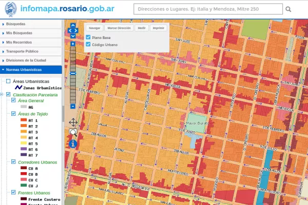 Clasificación urbanística por parcela