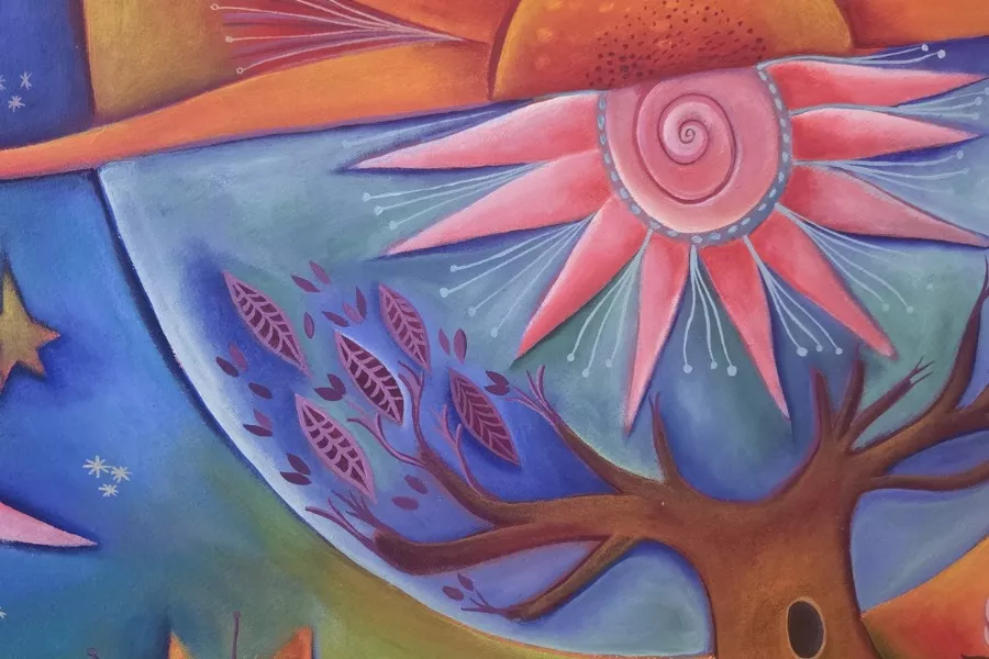 pintura del mandala de Agó Páez Viraló