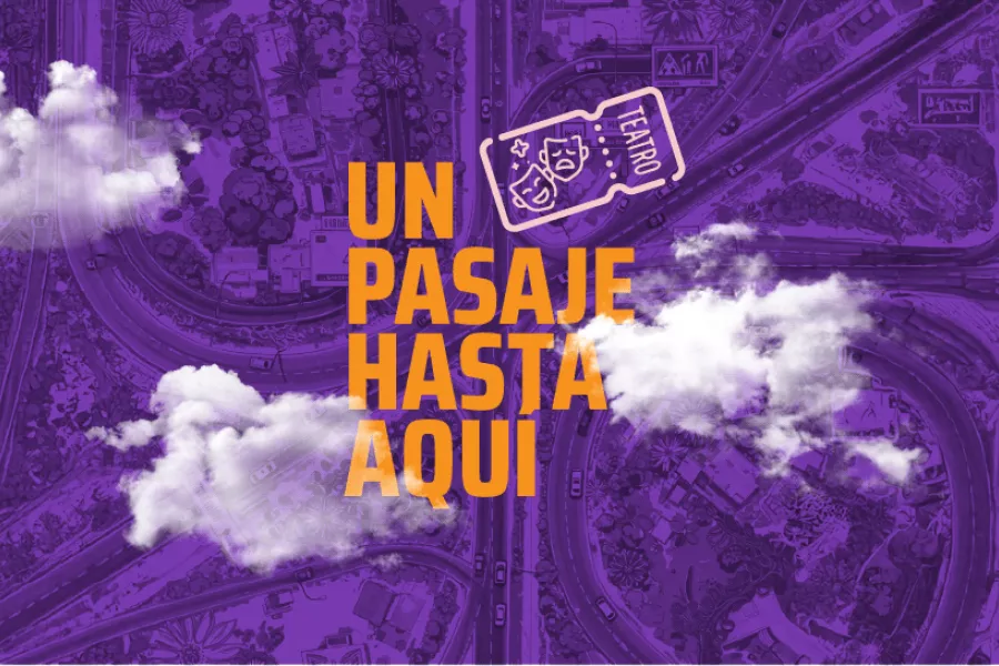 Título del ciclo sobre una vista aérea de autopistas que se cruzan, con nubes al rededor