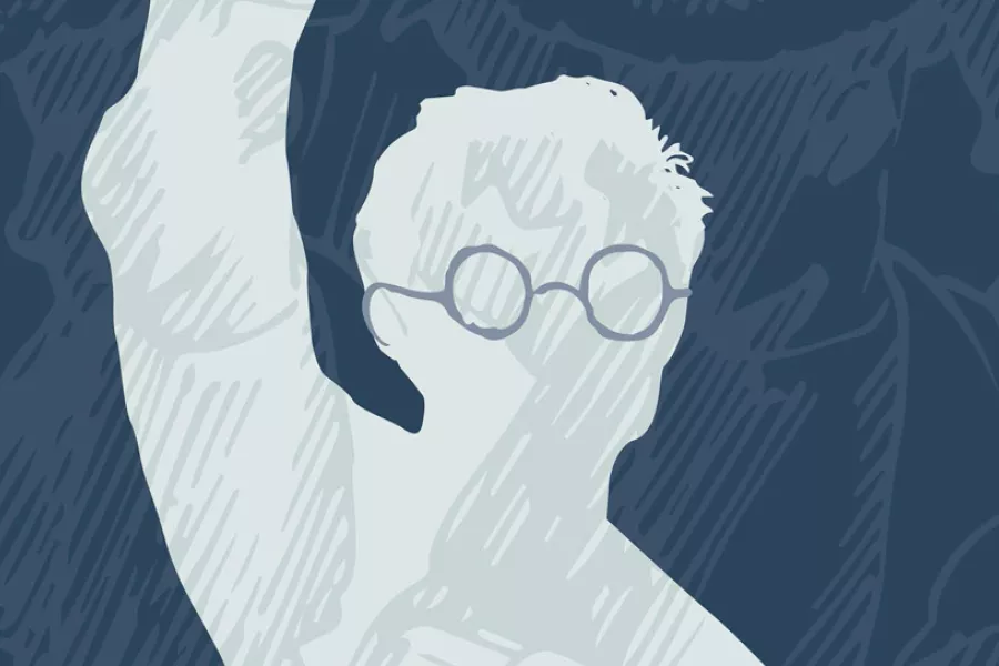 Ilustración de la silueta de Castelao