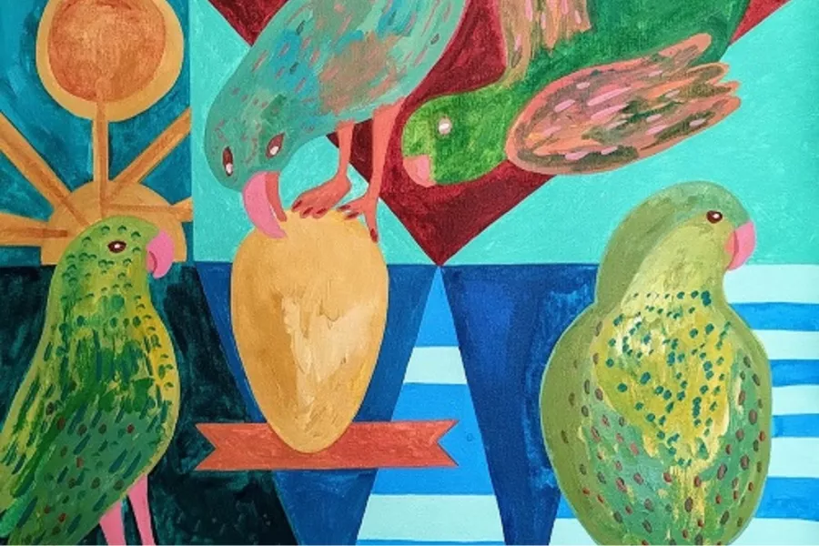 Obra de la muestra "El despertar de los pájaros"
