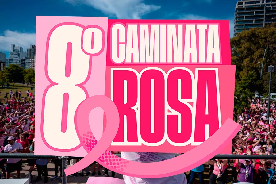 Logotipo de la Octava caminata rosa por la prevención del cáncer de mama