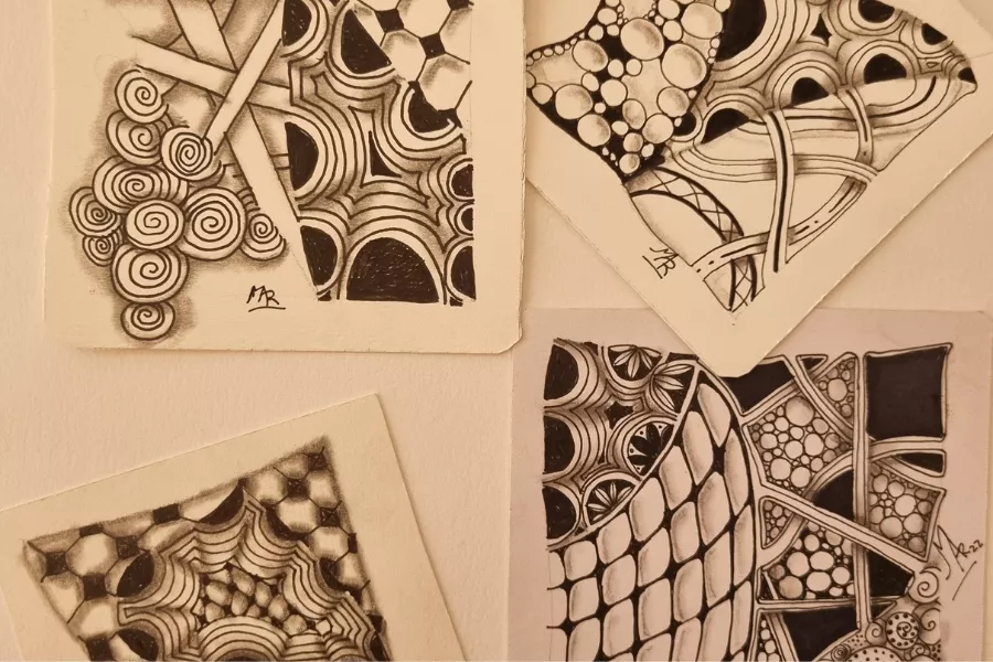 Dibujos con la técnica zentangle