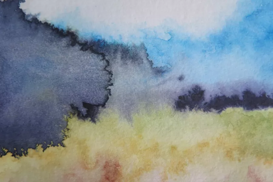 Pintura de la obra "Destellos del paisaje" de Patricia Espessot