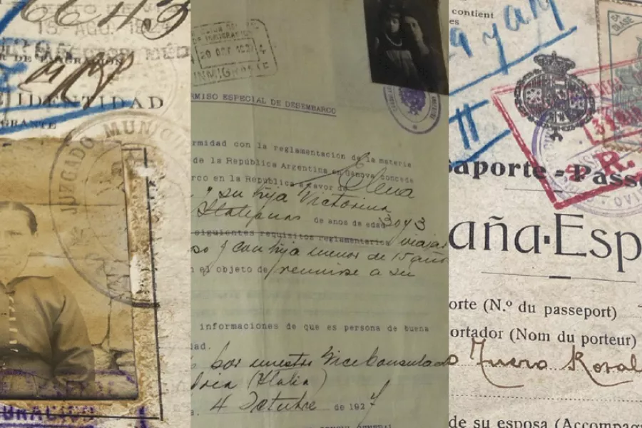 collage de documentos históricos