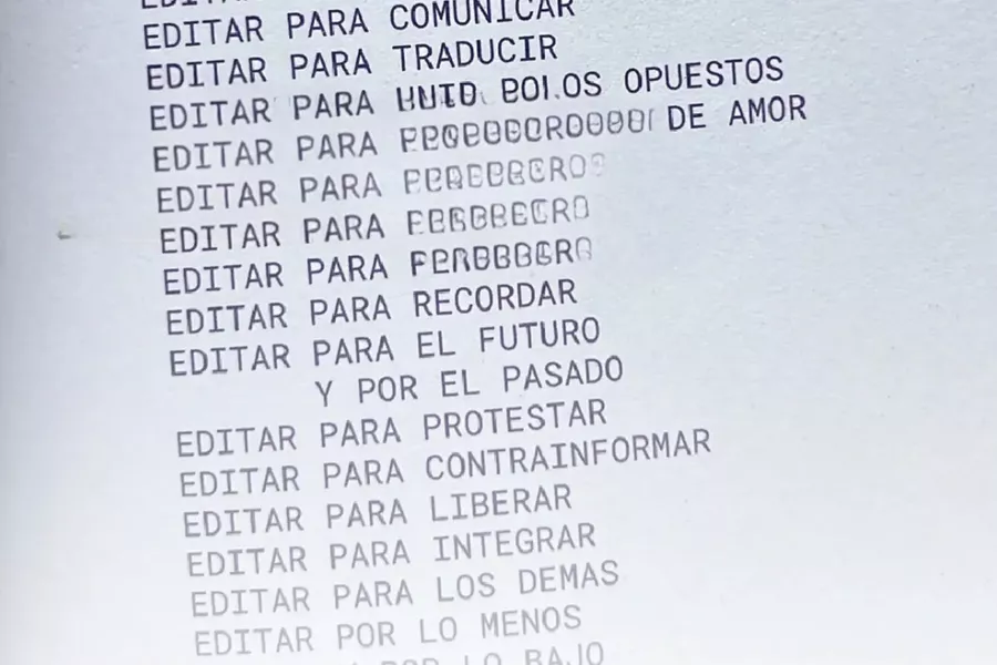 Es la imagen de un ticket simulado donde hay escritas frases sobre editar