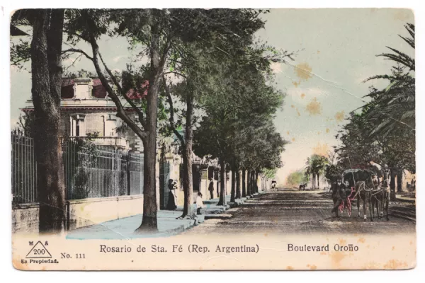 Bv. Oroño y Mendoza. Chalet Nicanor Delía. 1907. Archivo fotográfico Museo de la Ciudad