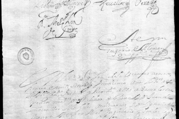 Es la imagen de un documento que cuenta los inicios de la ciudad