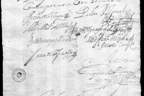 Es la imagen de un documento antiguo sobre los inicios de la ciudad 