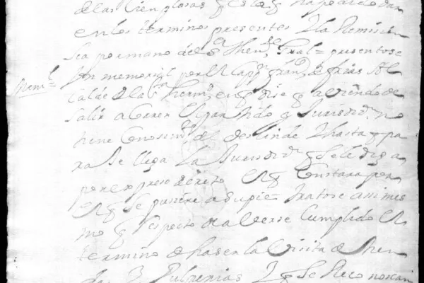 Es la imagen de un documento que cuenta los inicios de la ciudad