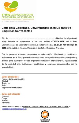carta convocante