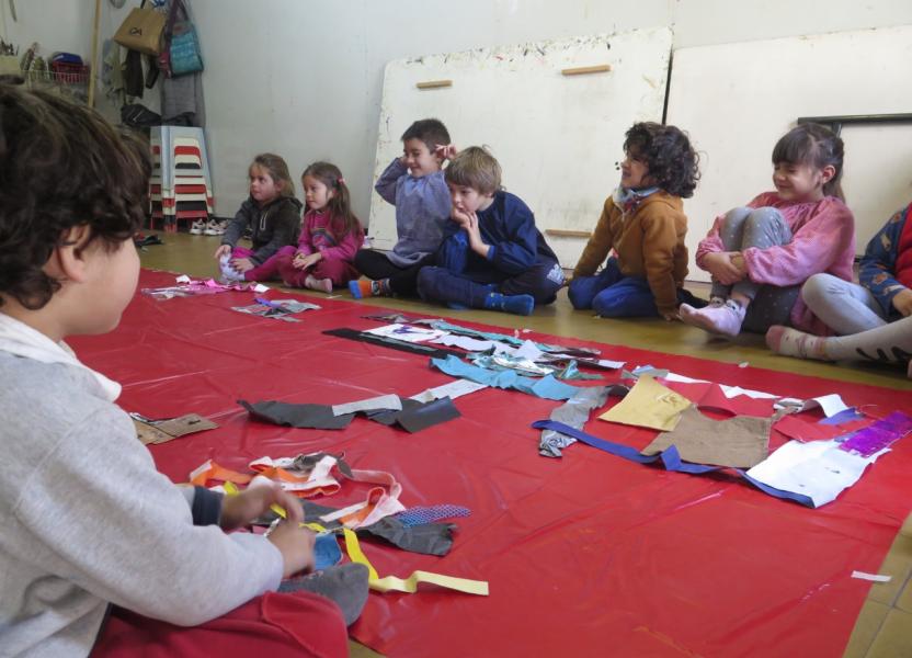 Taller de arte en la Escuela Musto 