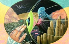 Pintura acrílica sobre lienzo "Portal" por Heidegger