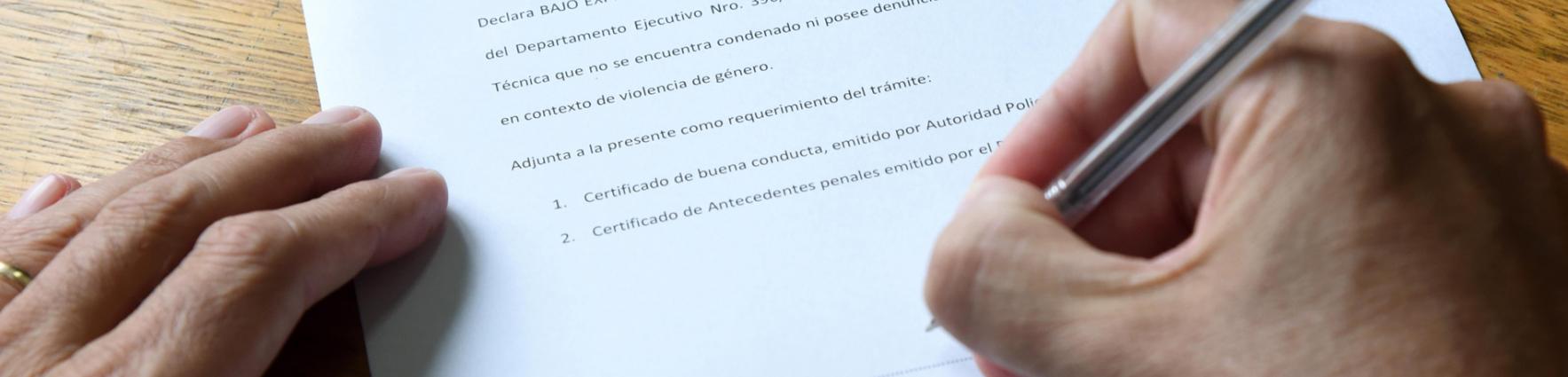 declaración jurada